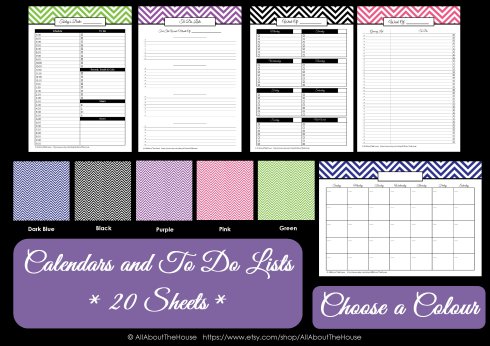 Colour Chart - Lists and calendars