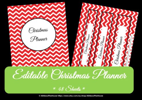 Christmas Planner Red