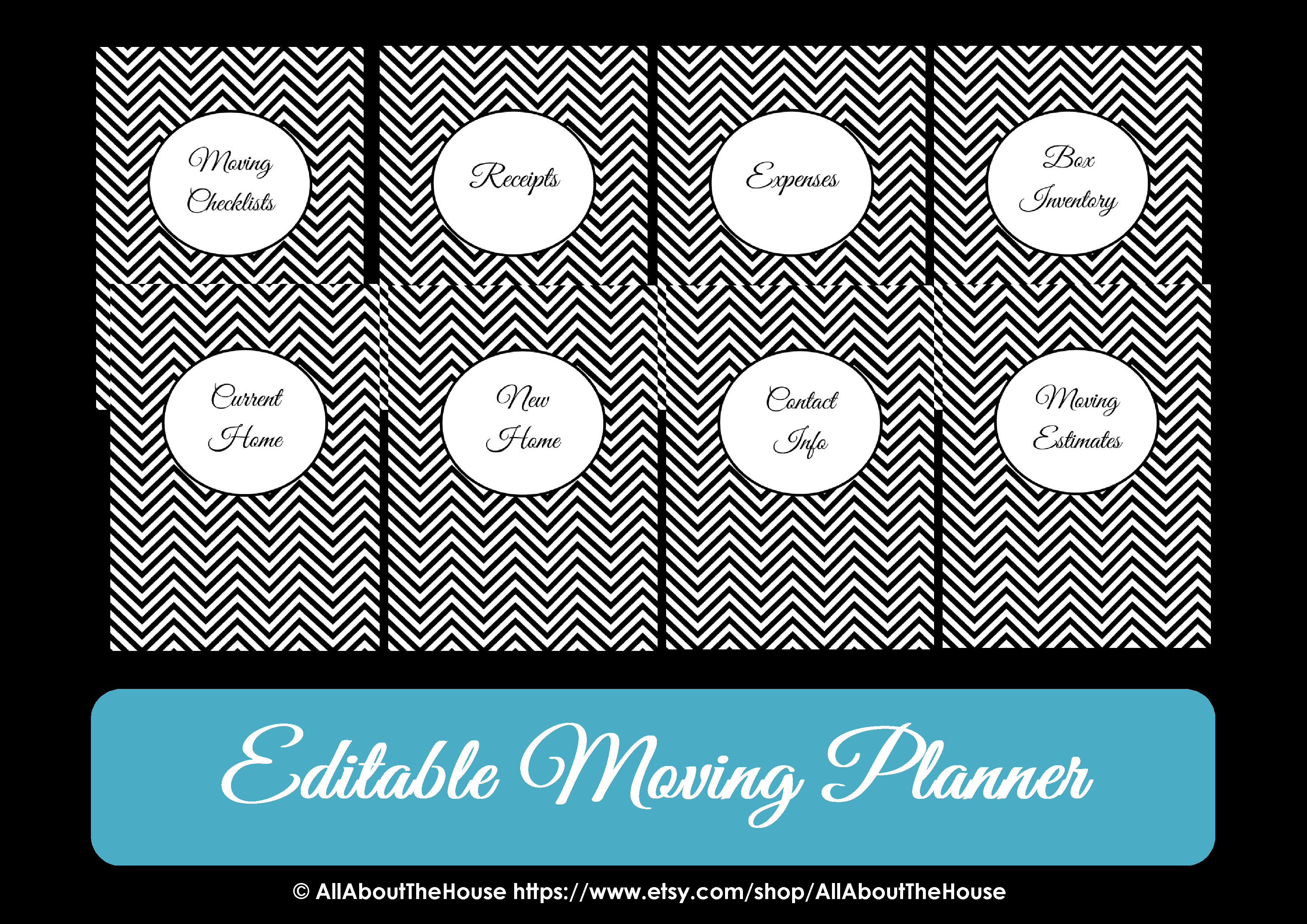 Printable Moving Binder Cover
