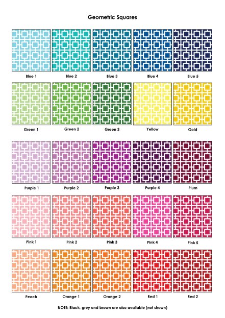 Colour Swatches - Geometric Squares