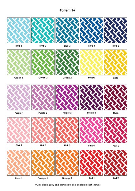 Colour Swatches - Pattern 16