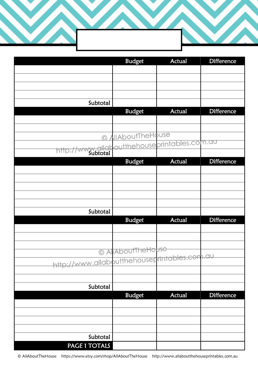 Printable Monthly Budget Planner Budget Template Finance Planner Budget  Plan Financial Journal Monthly Budget Sheet A4 and Letter 